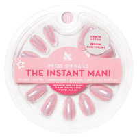 Set of Olive and June The Instant Mani press-on nails in shimmery pink.