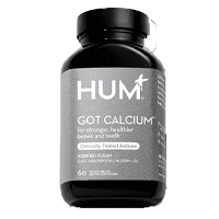 Bottle of Hum Nutrition Got Calcium supplements for stronger, healthier bones and teeth.
